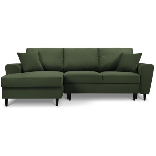 Micadoni Home Zelena raztegljiva sedežna garnitura Moghan, levi kot Slike