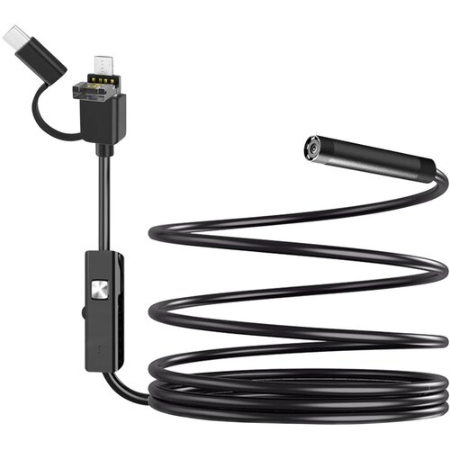 AVIZAR Endoskop za pametni telefon in računalnik, vodoodporen IP67, USB-C / mikro USB / kamera z več vrati - dolžina 10 m, (5000277705) Cene