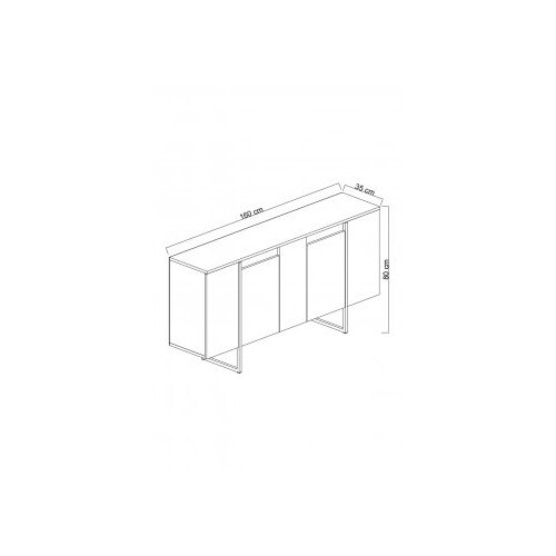 Hanah home Luxe komoda, smeđe-crna Slike
