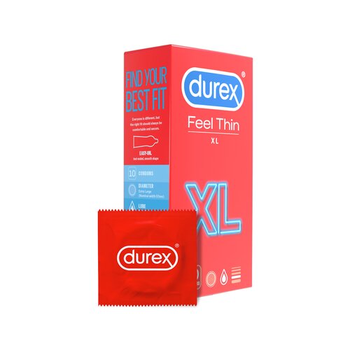 Durex Kondomi Feel Thin XXL, 10 kos Slike