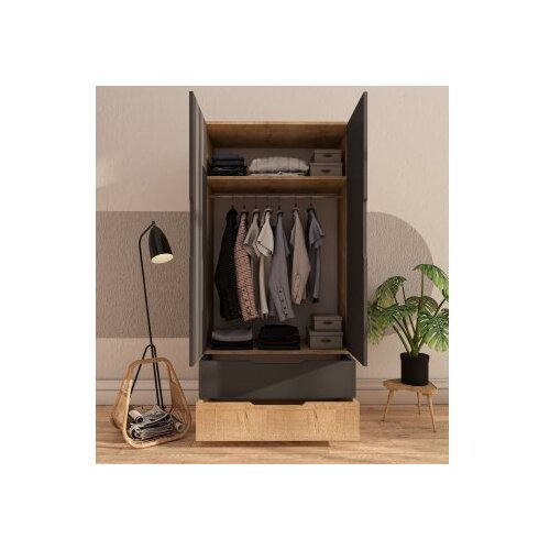 Hanah home ormar flora 90 safir hrast anthracite Slike