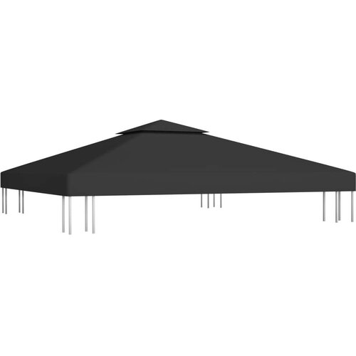 VidaXL Pokrov za sjenicu s 2 razine 310 g/m&amp;sup2; 3 x 3 m crni Slike