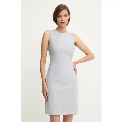 Calvin Klein Vunena haljina boja: siva, mini, uska, K20K207577