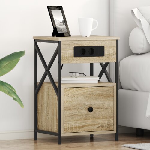 vidaXL Noćni ormar sonoma hrast 40 x 31 x 60 cm Konstruirano drvo Cene