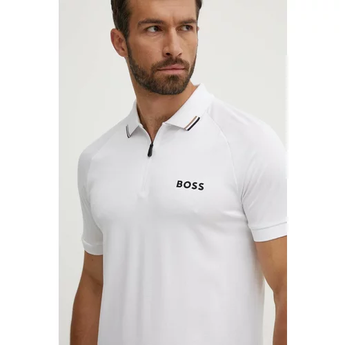 BOSS Green Polo majica za muškarce, boja: bijela, s tiskom, 50519863