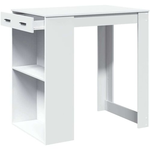 VidaXL Barski stol bijeli 102 x 70 x 103,5 cm konstruirano drvo Slike