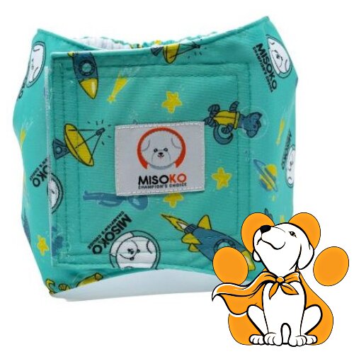 Misoko diapers Reusable Male Rockets Mint M, Periva Pelena Za Mužjake Cene