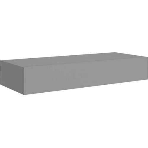  Polica s ladicom siva 60 x 23 5 x 10 cm MDF Slike