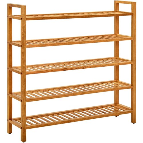  Za obuću s 5 polica 100x27x100 cm od masivne hrastovine Slike
