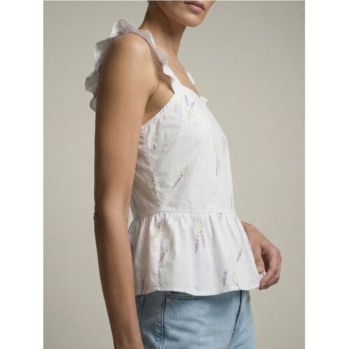 Sinsay Pamučna košulja-bluza s volanima Cene