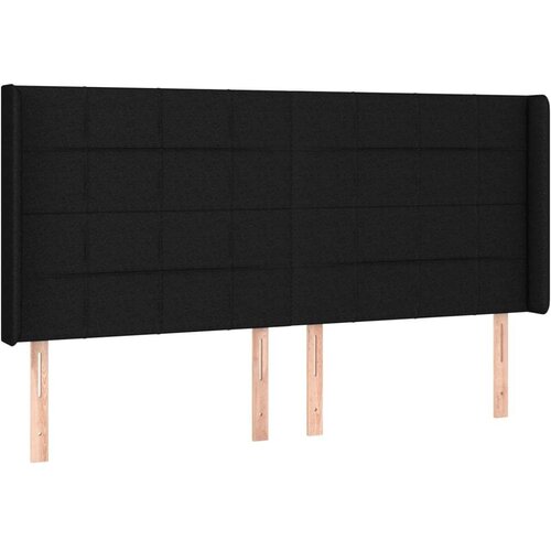  Box spring s madracem LED crni 180x200 cm od tkanine Slike