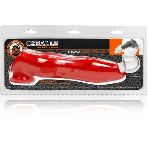 Oxballs Fido - ovojnica za penis (crvena)