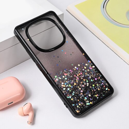  Torbica Frame Glitter za Xiaomi Redmi Note 14 Pro 5G crna Slike