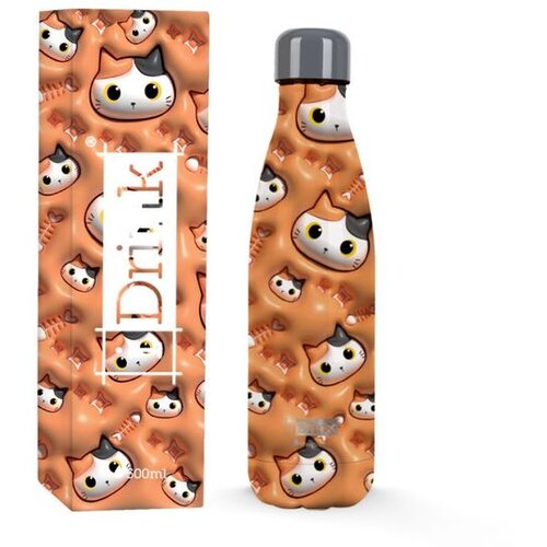 i-Total Boca Metalna 500ml 3D Mačka Narandžasta ID0452 Cene