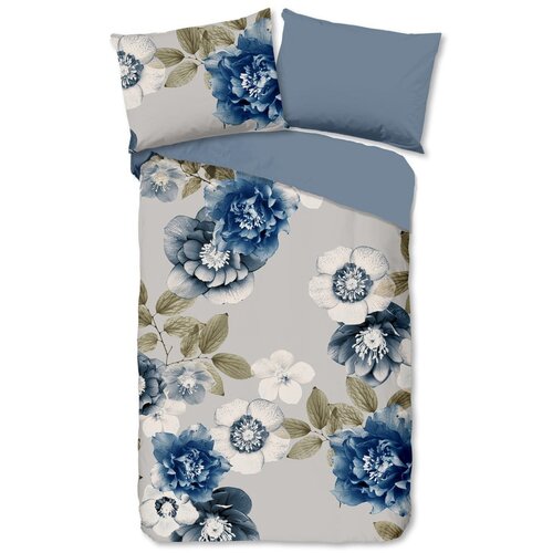 Good Morning Modra/siva enojna flanelna posteljnina 140x200 cm Gabin &amp;ndash; Slike