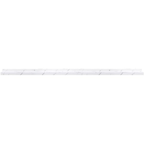  Polica na zidu s policom 4 pcs Bijeli mramor 115 x 9 x 3 cm Slike
