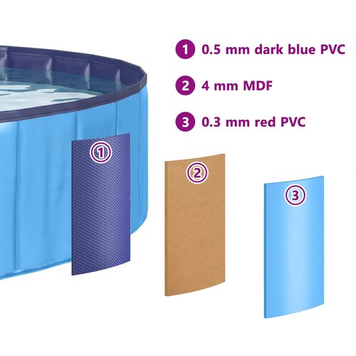  Bazen za pse Plava &amp;Oslash;300 x 38 cm Debeli PVC Slike
