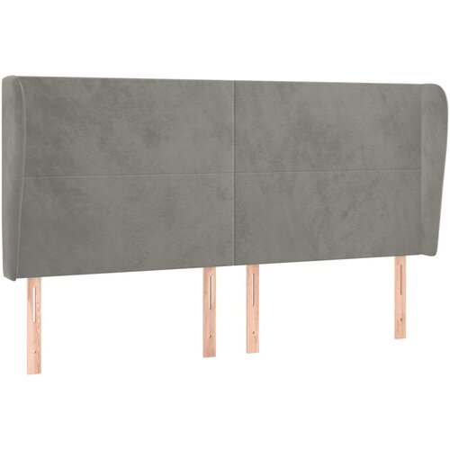 Maison Chic vzglavna omarica - nočna omarica - posteljna omarica z u&amp;scaron;esi svetlo sivo 203x23x118/128 cm žamet, (21709521) Slike