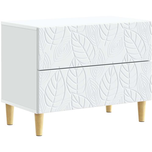 vidaXL Nočna omarica Bela 62 x 34,5 x 48 cm Inženirski les, (5000298646) Cene