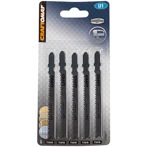 CRAFTOMAT list za ubodnu pilu T 101 B (Meko drvo / plastični materijali, 5 -dij., T-zavr&amp;scaron;etak) Slike