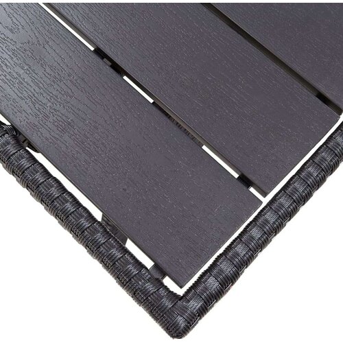 VidaXL Vrtni stol crni 120 x 70 x 66 cm od poliratana Slike
