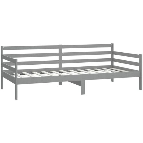  Dnevni ležaj od masivne borovine sivi 90 x 200 cm Slike