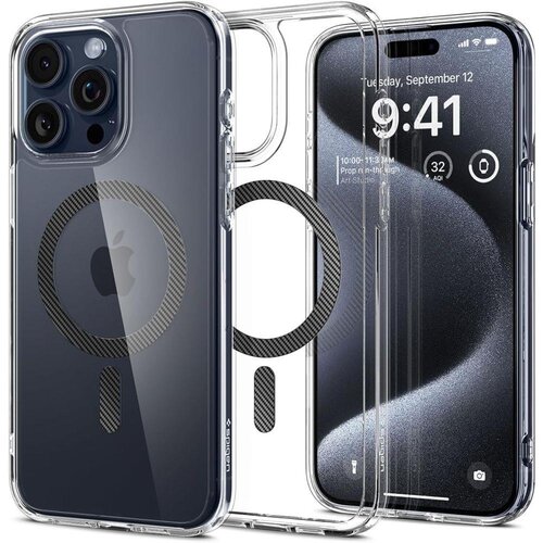 Spigen Ovitek Ultra Hybrid Mag z MagSafe za iPhone 15 Pro, siv, (21522384) Slike