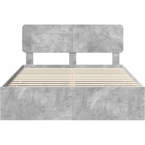  Krevetna konstrukcija s ladicama Betonsko Siva 140 x 190 cm Slike