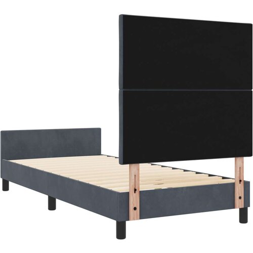 vidaXL Okvir kreveta tamnosiva 90x190 cm baršun Cene