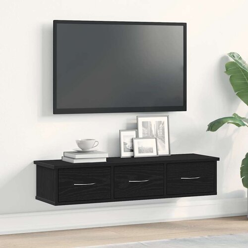 vidaXL Zidni ormarić crni hrast 88x26x18,5 cm konstruirano drvo Cijene