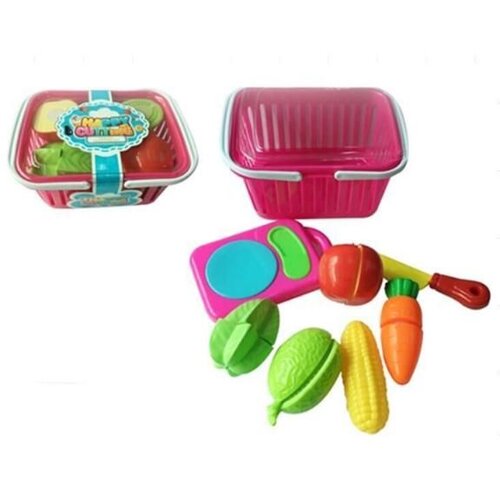 Hk Mini set voća i povrća sa korpom, 7 el Slike