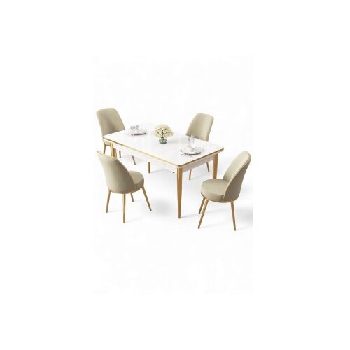 Hanah home Trpezarijski set, 5 dijelova, svijetlozelena Slike