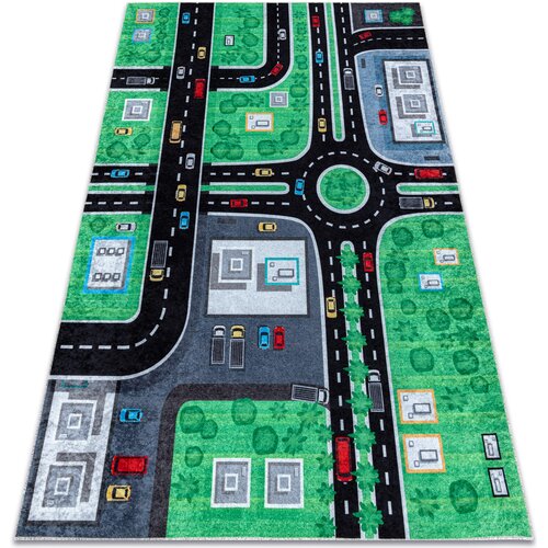 RugsX Preproge JUNIOR 52052.802 pralna preproga Mesto, ulice za 200x290 cm Zelena Cene