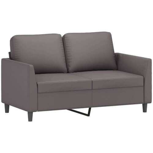  3-dijelni set sofa s jastucima sivi od umjetne kože Slike
