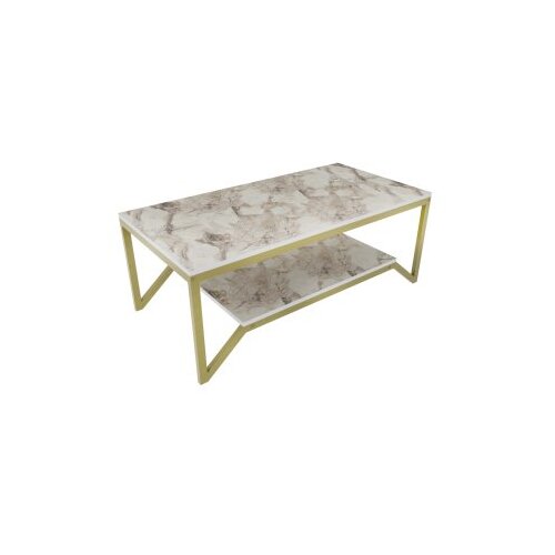 Woody Fashion flora - gold, white goldwhite coffee table Slike