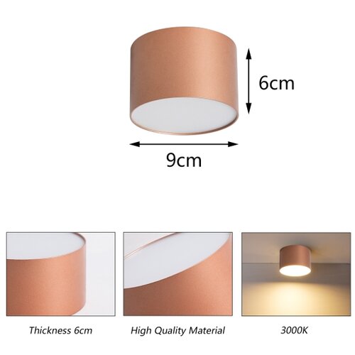 Brilagi Stropno svetlo za kupatilo FORIS LED/9W/230V prečnik 9 cm bronzana IP44 Slike