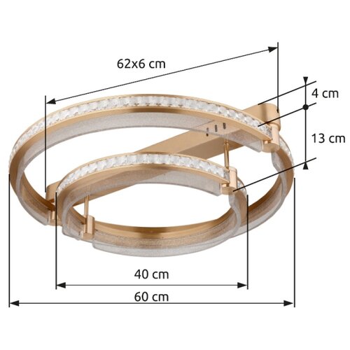 Globo 67196-78 - led prigu&amp;scaron;iva stropna svetiljka blondie LED/78W/230V + daljinski upravljač Slike