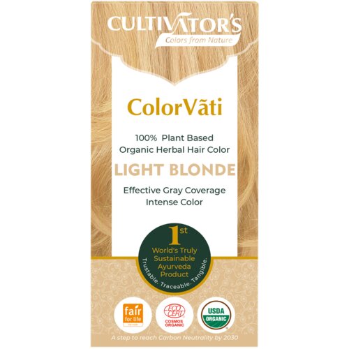 CULTIVATOR&amp;#039;S ColorV&amp;atilde;ti Organska zeli&amp;scaron;čna barva za lase - 02 svetlo blond - 100 g Slike