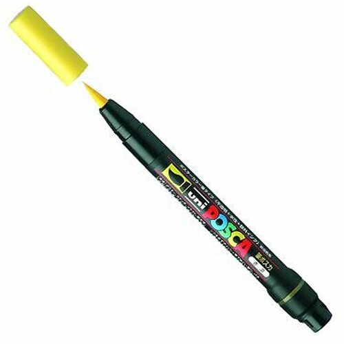 POSCA Uni flomaster; konica čopič; rumen, (21290566) Slike