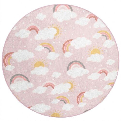 Mila Home Rožnata pralna otro&scaron;ka preproga &oslash;150 cm Rainbow World &ndash; Cene