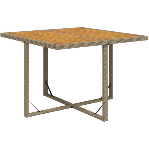  5-dijelni vrtni blagovaonski set od poliratana s jastucima bež 109 cm table length Slike