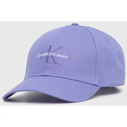 Calvin Klein Jeans Bombažna bejzbolska kapa vijolična barva, K60K612317