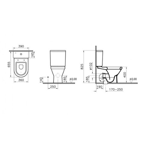 Vitra S50 monoblok sa wc daskom vario SVS50 Slike