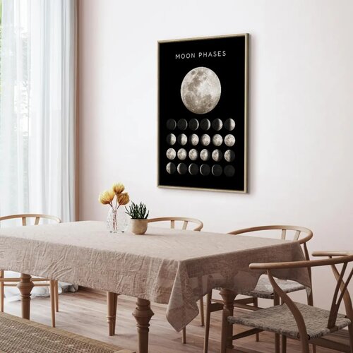  Slika - Moon Phases (1 Part) Vertical 80x120 U prirodnom drvenom okviru Cene