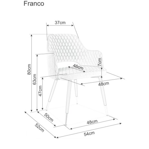 Molarem Home Stolica Franco-svijetlo siva Slike