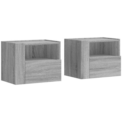 Maison Chic Stenski Dvo delni komplet Nočne omarice - Nočne mize siva sonoma 45x30x35 cm, (21690138) Cene