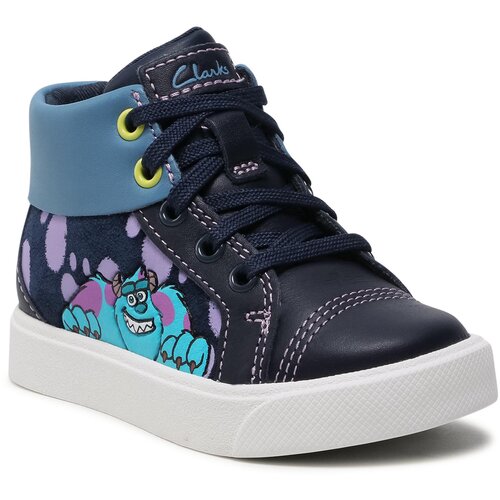 Clarks Gležnjarji City Scare T 261576757 Navy Combi Lea Cene