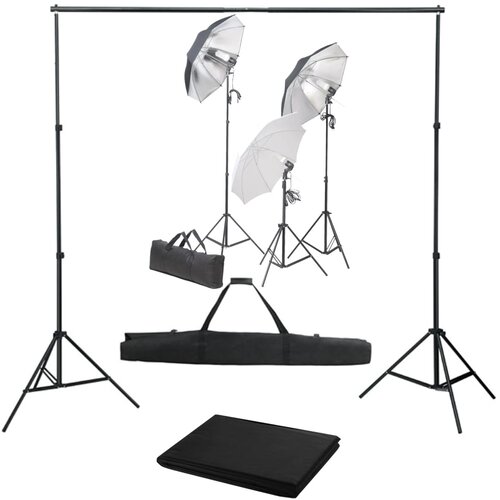 vidaXL Komplet za fotografski studio sa setom svjetiljki i pozadinom Cene