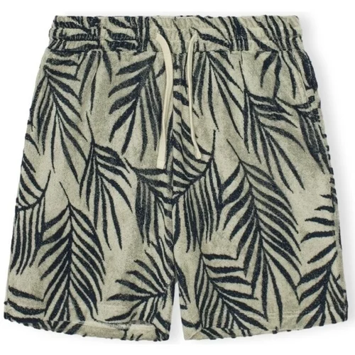 Revolution Kratke hlače & Bermuda Terry Shorts - Off White Zelena