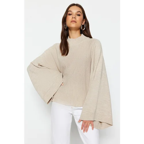 Trendyol Sweater - Beige - Regular fit